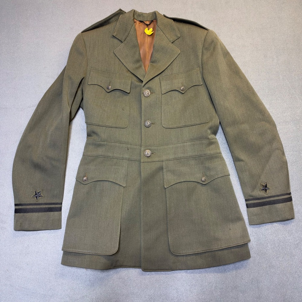 Ed White Uniforms Military Jacket Mens Green Vintage Dress Blues Service Coat